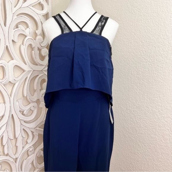 NWT Harlyn‎ Anthropologie Lace Strap Popover Bodice Jumpsuit Size M - Picture 4 of 12